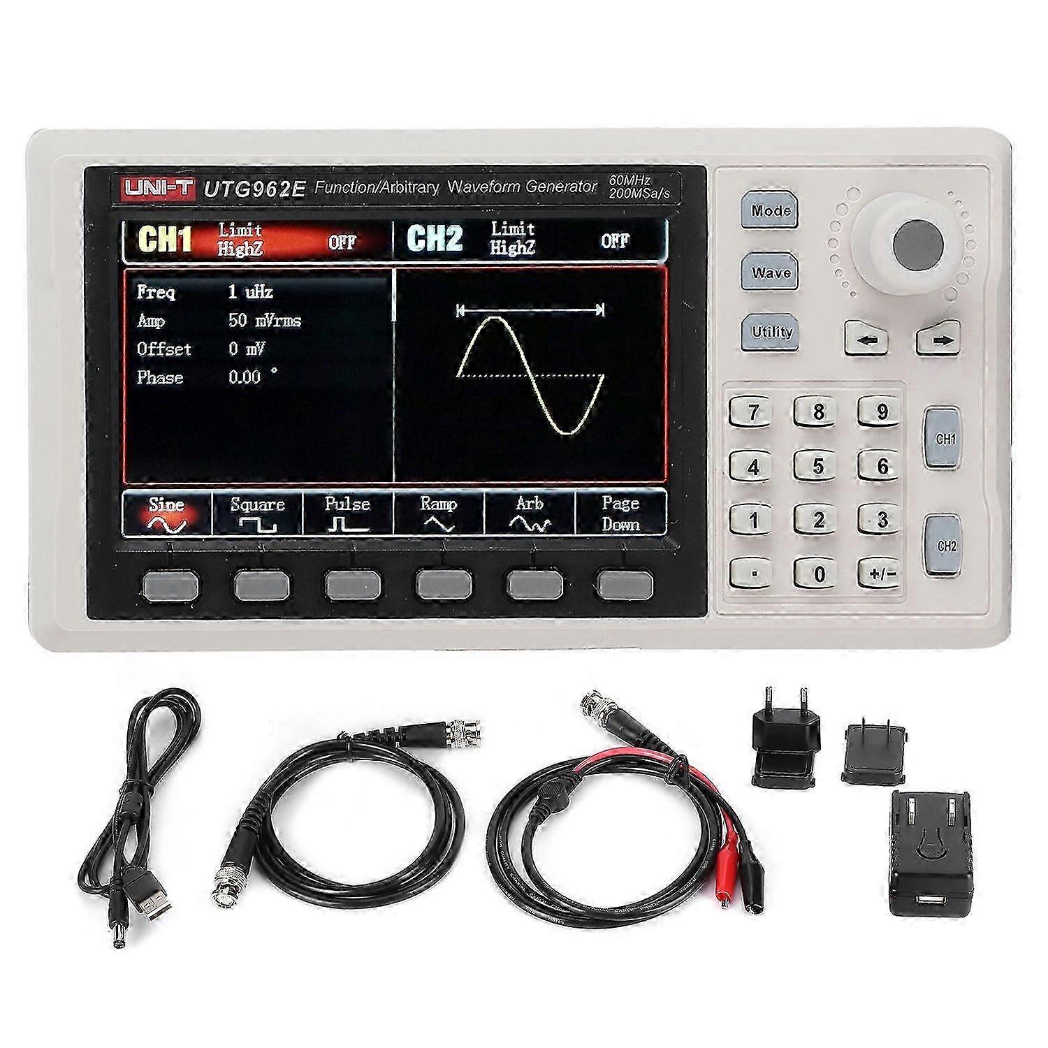 Utg962e Function/arbitrary Waveform Generator 2?channels Signal Source   Detachable Plug Ac 100?240v