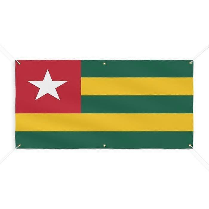 Togo Flag Banner 6 Grommets 40x80cm Polyester