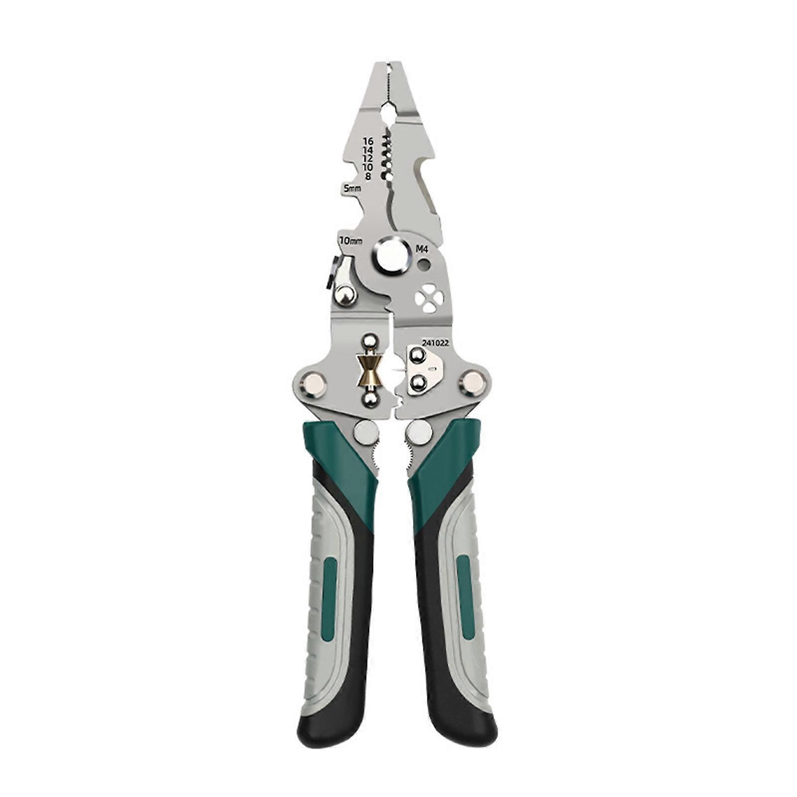 Multifunction Wire Stripper Crimper And Cutter Folding Tool Compact Electrical Tool Ideal For Electrical Cable Projects