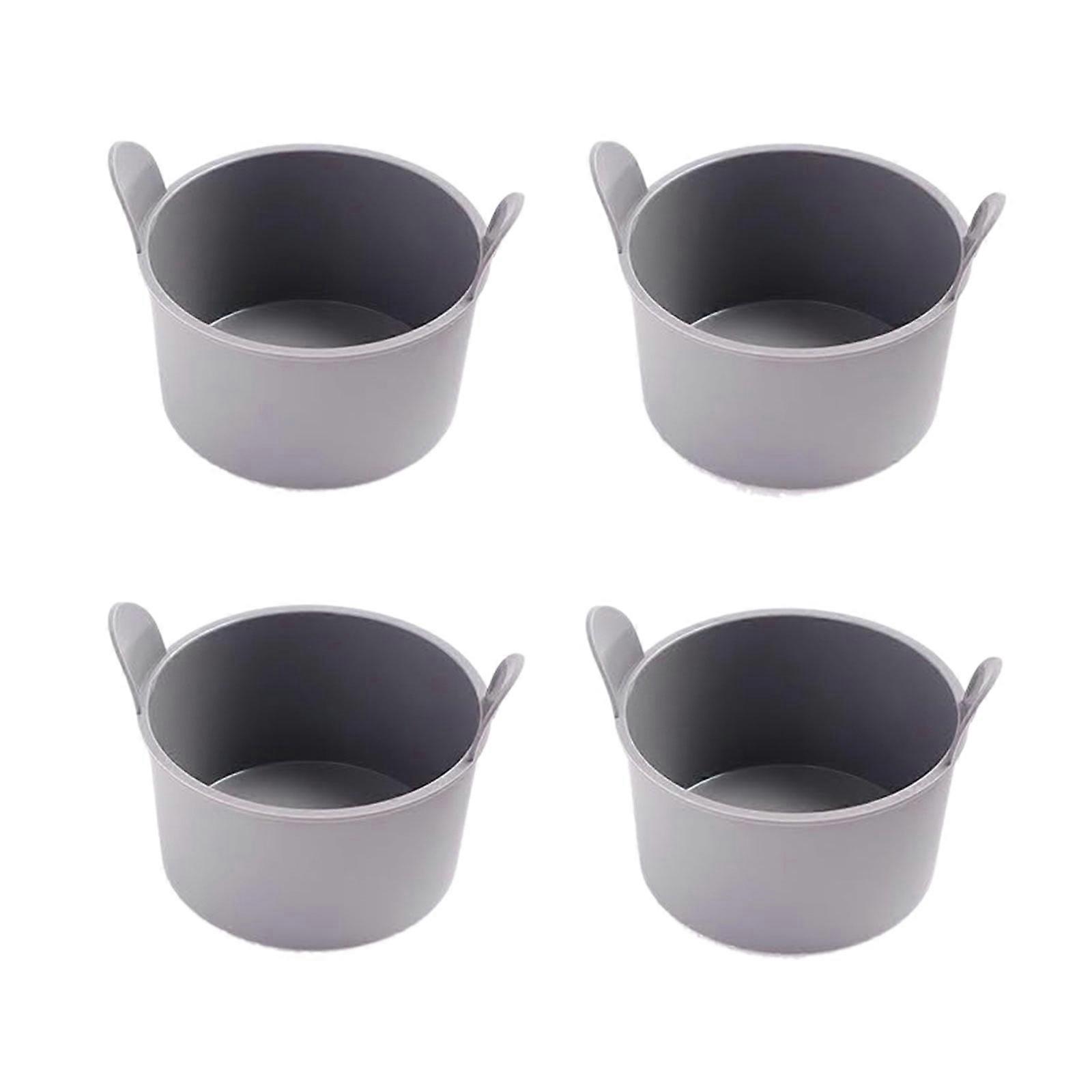 4 Count Heißluftfritteuse Cupcake-Förmchen Silikon-Backformen Heißluftfritteuse Backförmchen Kochausrüstung Perfekt für DZ201 Heißluftfritteuse Grau