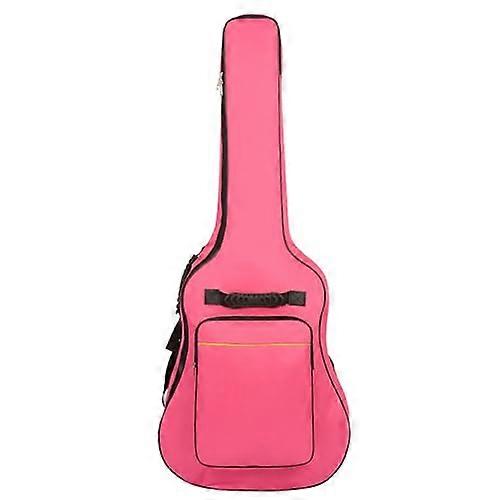 Padded Guitar Bag for 41Inch and 40Inch Folk Guitars, DualShoulder Backpack (Pink)
