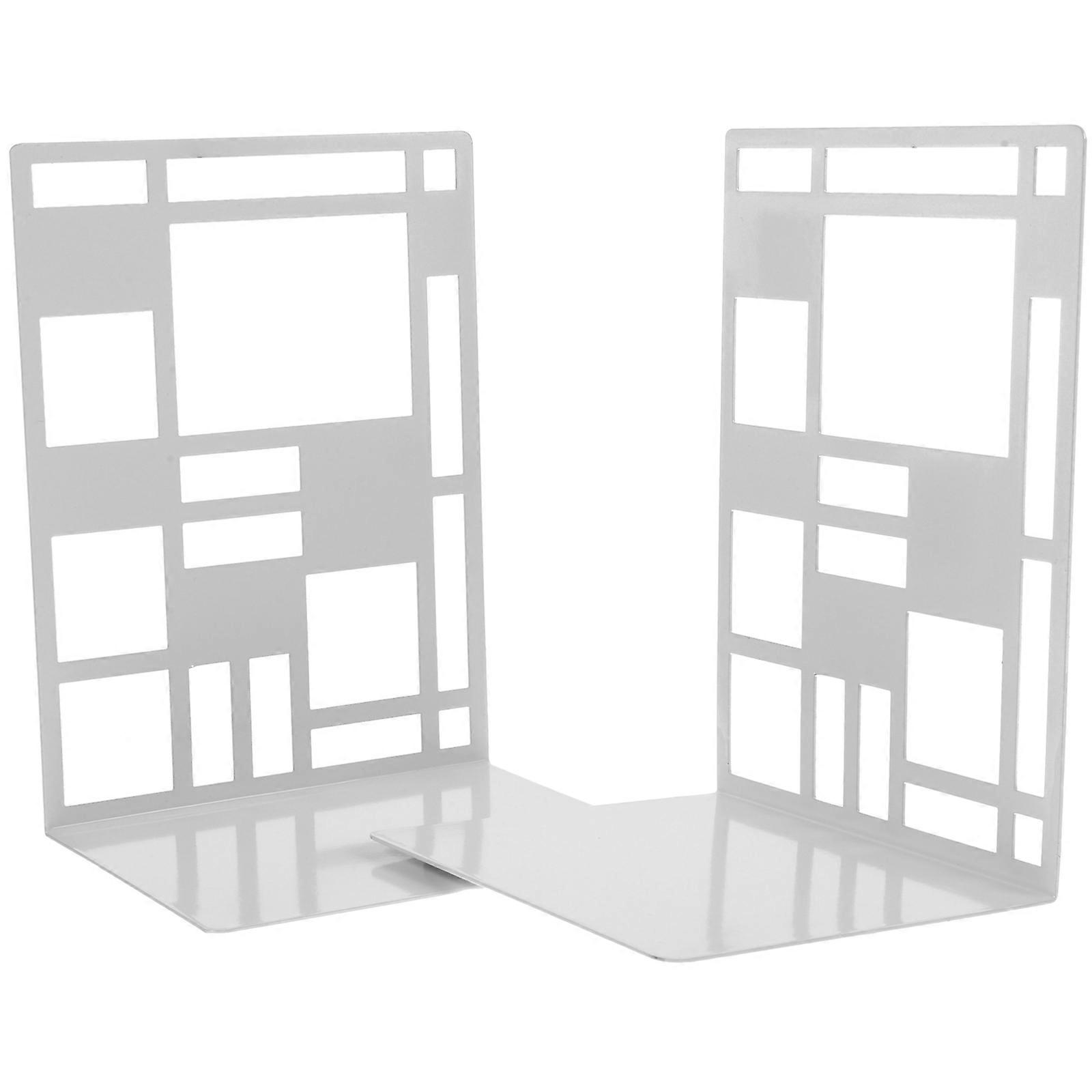 Bookends Set of 2   Stylish Book Holders for Heavy Books, Office File Organizer & Decorative Shelf Accents for Home and Workspaces