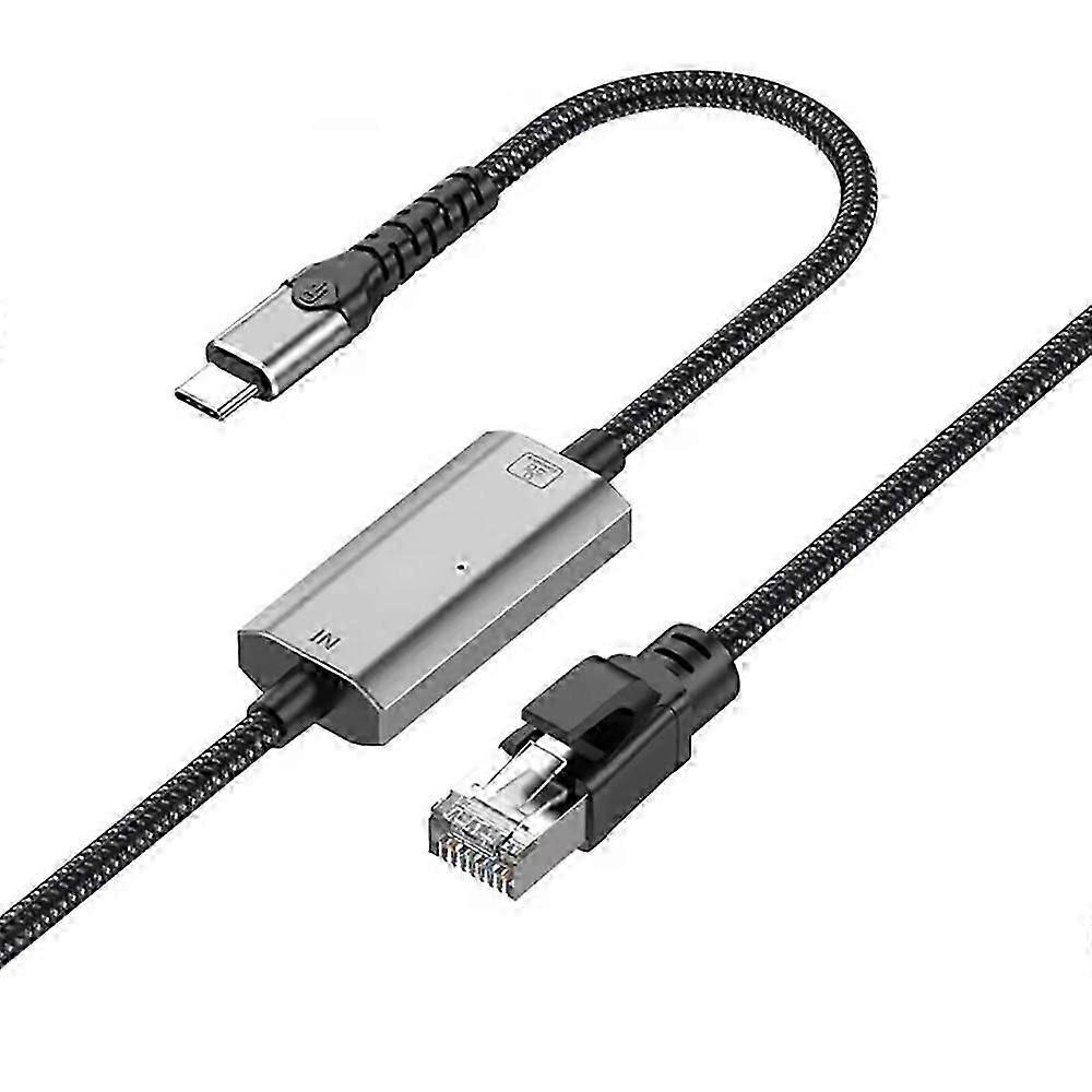 Usb-c To Ethernet Cable 2m 6.56ft Type C To Rj45 Cord Gigabit Lan Network For Iphone 15 Series Ipad