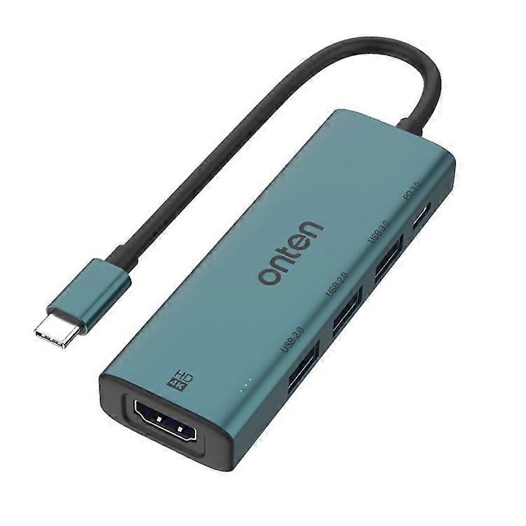 ONTEN UC123 5 in 1 Type-C Hub USB-C to HDMI + USB-C + USB3.0 + 2 x USB2.0 Splitter