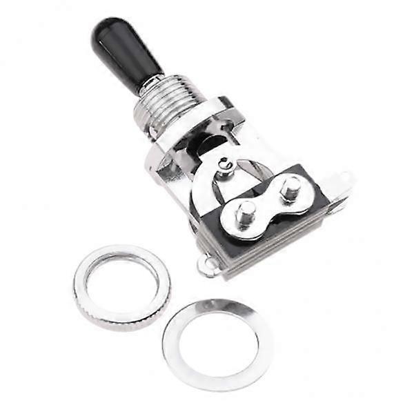 4X 3-way Toggle Switch for Electric Guitar - Silver w/ Black