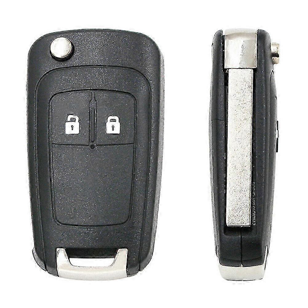 1pcs 2-Button Black Folding Key for Opel Astra J Corsa E Car Key Replacement