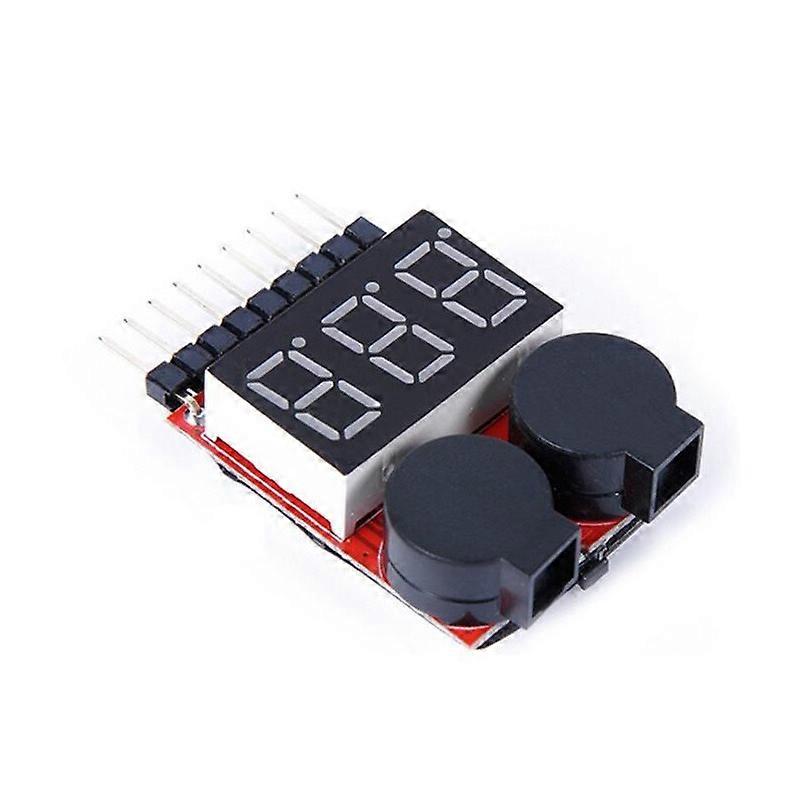 1-8S Lipo Li-ion Battery Voltage Tester Monitor Low Voltage Buzzer Alarm