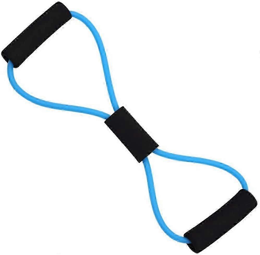 2024 2 Pcs Resistance Bands with Handle, 8-Word Elastic Yoga Pull Rope - Blue