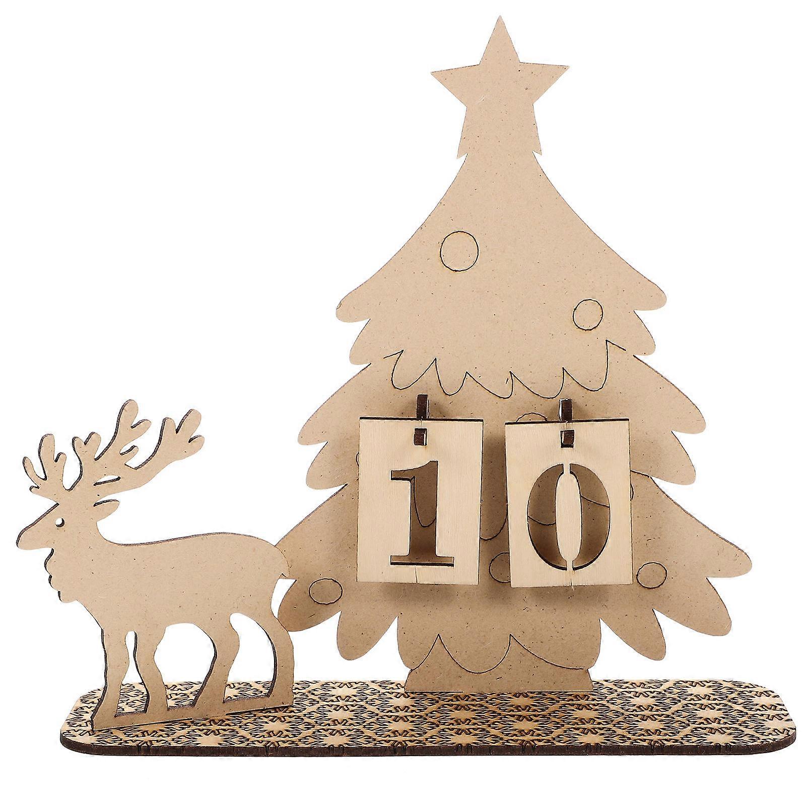 Craftsmanship Wooden Calendar, Countdown to Holidays with Elegant Design