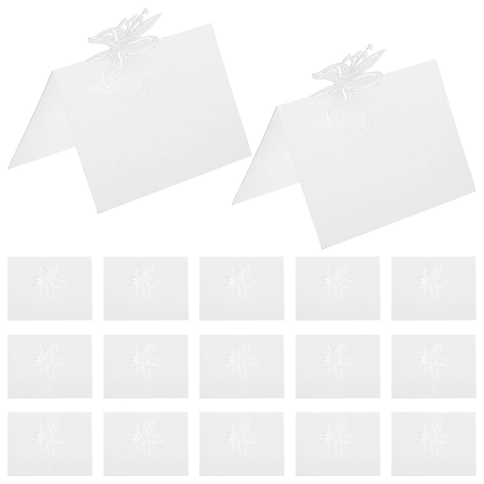 Place Setting Cards White Paper Wedding Table Reserved Seating 12.2x9.1x0.1CM Seating Classification 50Pcs