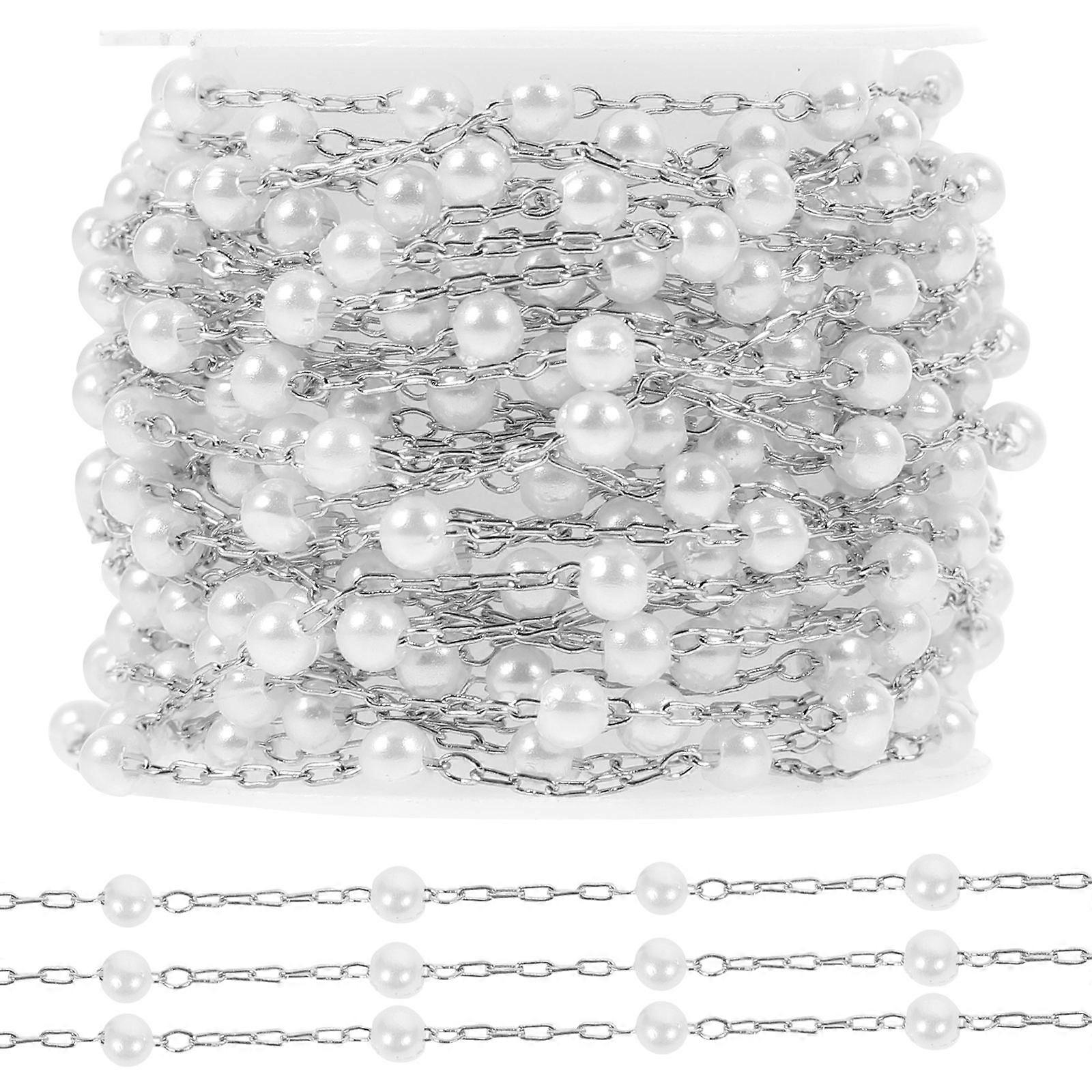 Pearl DIY Chain for Jewelry Making – Adornment for Bracelets, Necklaces & Craft Decorations – Versatile Accessory for Unique Designs