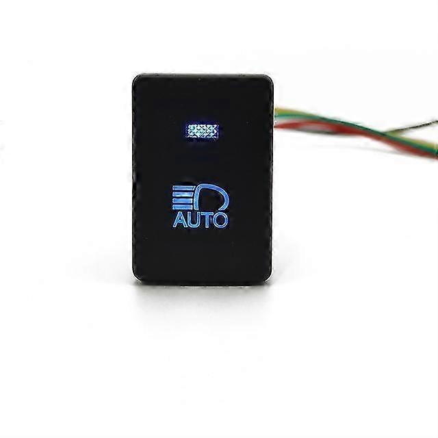 Blue Car LED DRL Power On Off Rearview Mirror Heating Button Front Rear Fog Light Switch for Certain Brands