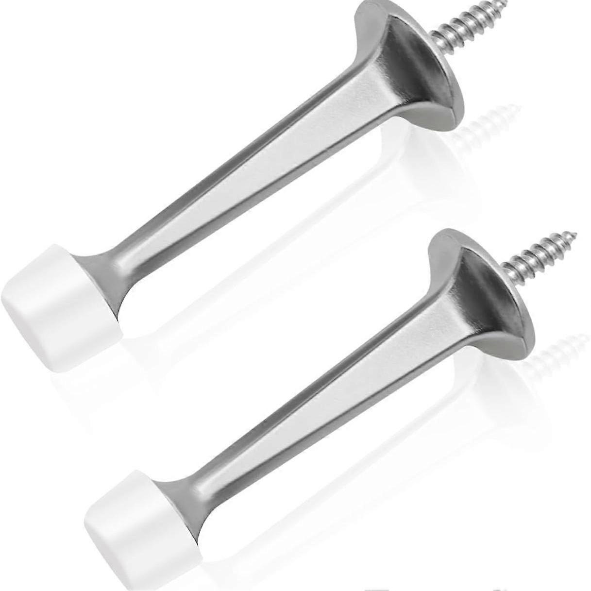 Pack Strong and Rigid Door Stops - Heavy Duty Wall Protector with Soft Rubber Tips