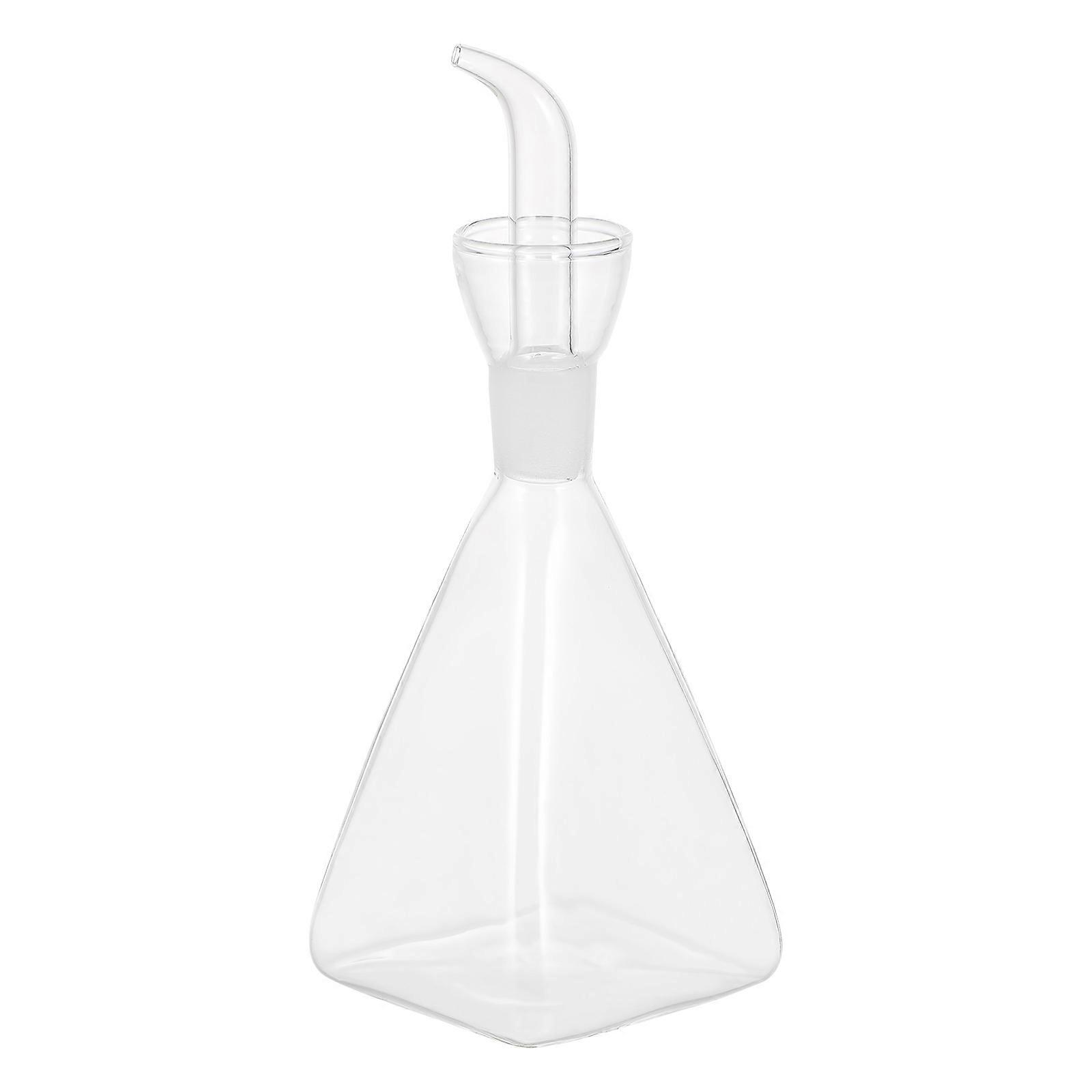 Kitchen Condiment Bottle Creative 500ml Oil Drip Prevention Transparent Square 1Pcs