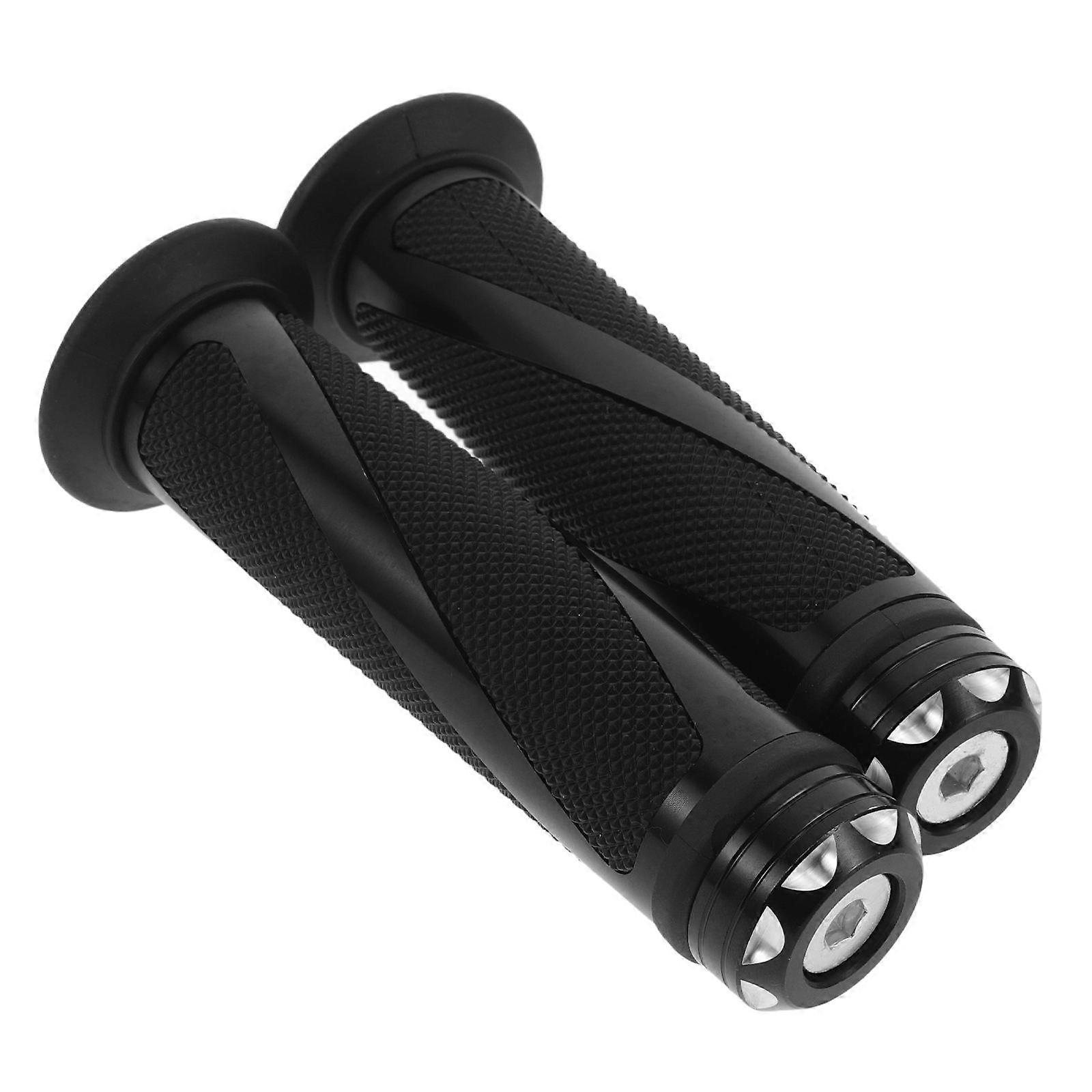 Bike Handlebar Grips Practical Design Cyclists Slip-Resistant Texture Non-Slip Grip Black 13.00X4.50X4.50CM 1Pair