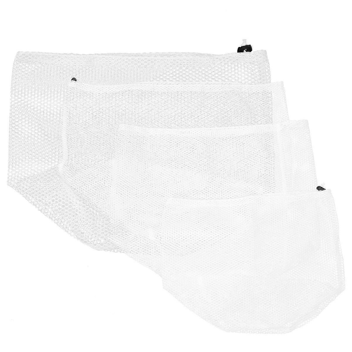 Mesh Laundry Bags Clothes Protection Drawstring Closure Machine Washable 4Pcs 50X70CM