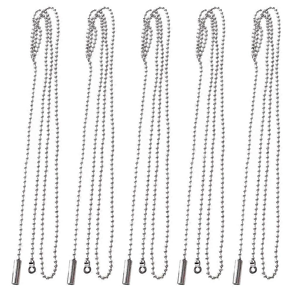 Ventilatore da soffitto Chain Pull Extension di ricambio in metallo per ventilatore da soffitto e luce Proprietari di case argento 102.00X0.30X0.30CM 5Pack