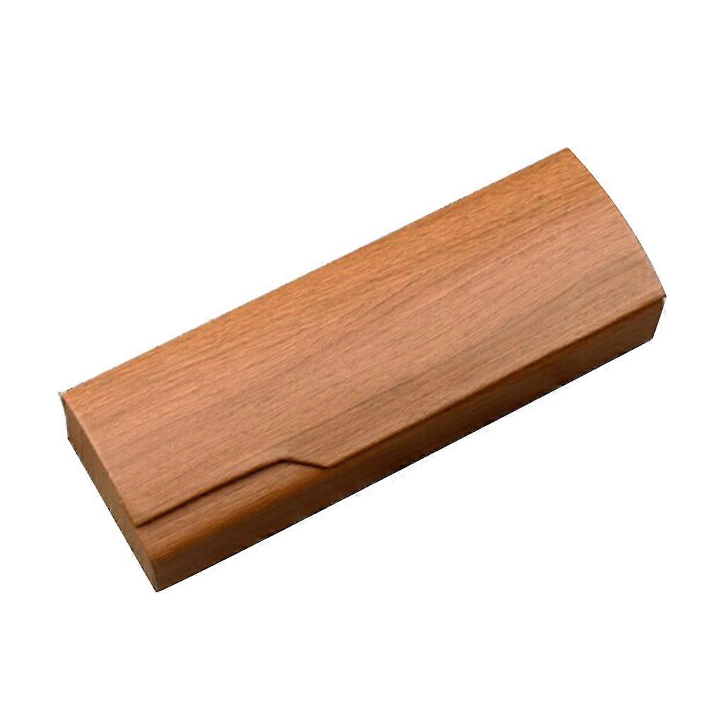 Portable Glasses Storage Box Scratch Protection Eyewear Display Case Brown Size 16.00X5.20X3.50CM 1Pack