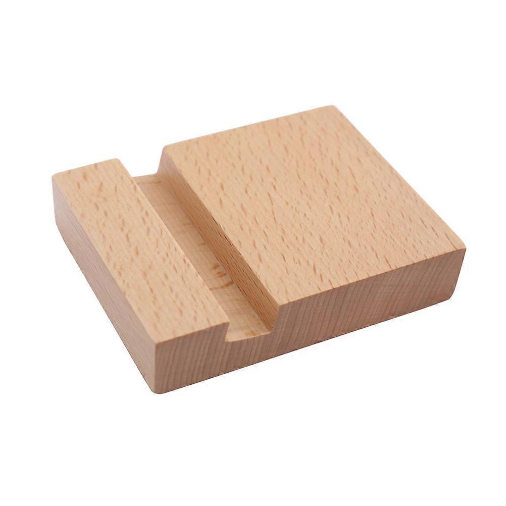 Cell Phone Stand Wood Universal Desktop Phone Support Home Decor Simple Style 9x7x2cm 1Set