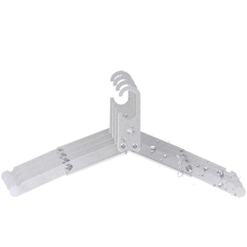 Foldable Clothes Hangers for Drying Rack 2Pcs Portable Silver