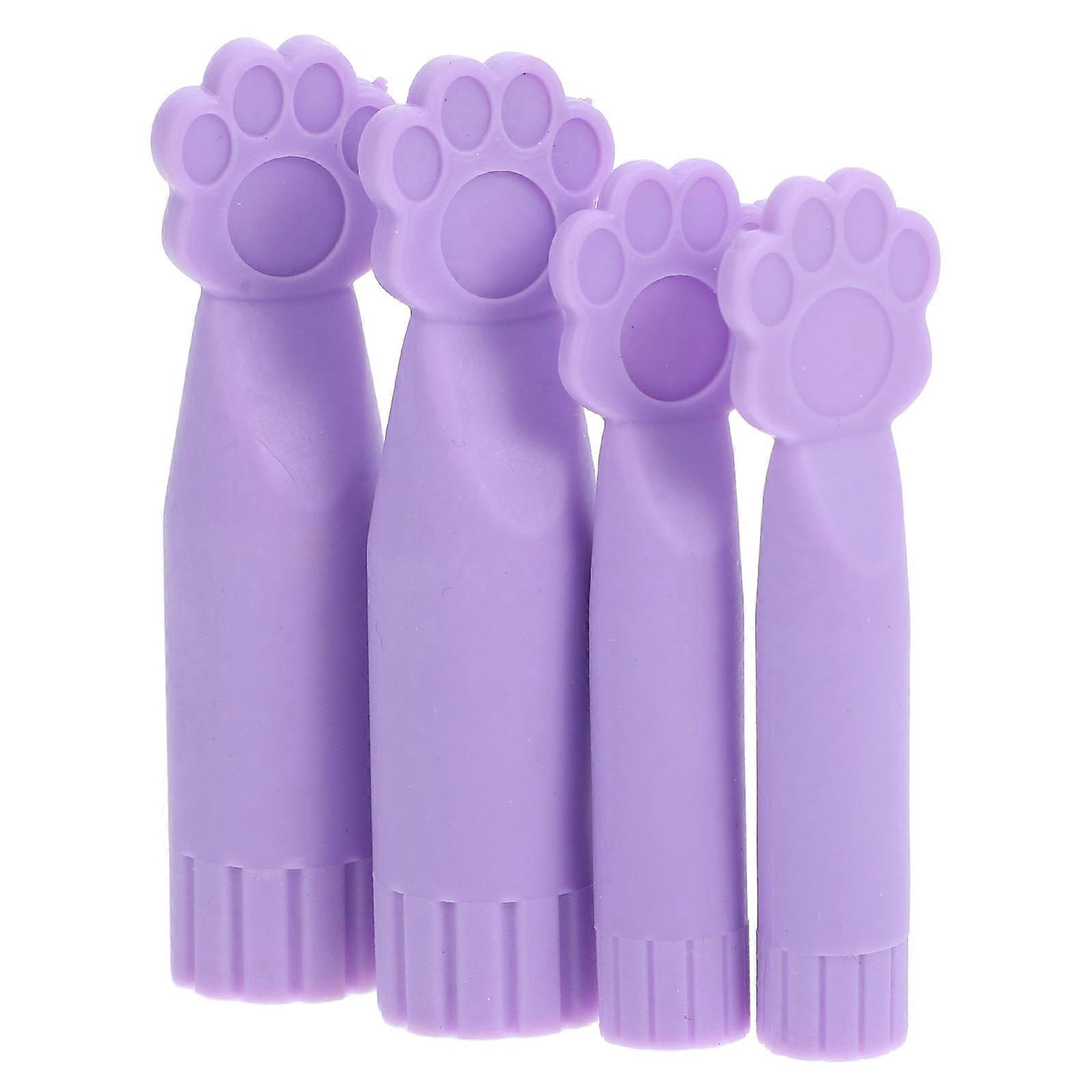 Lavender Knitting Needle Protectors Stitch Security Accessory For Knitting Projects 4Pcs