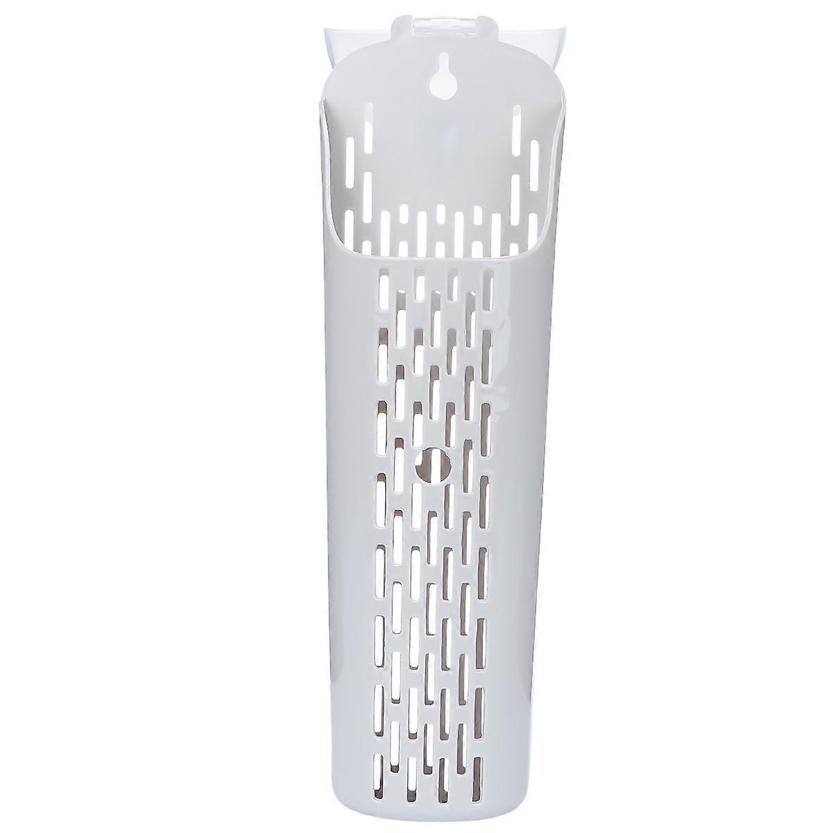 Kitchen Chopsticks Holder Wall Mounted Chopstick Drain Storage Box Rectangular PP Grey 1Pcs