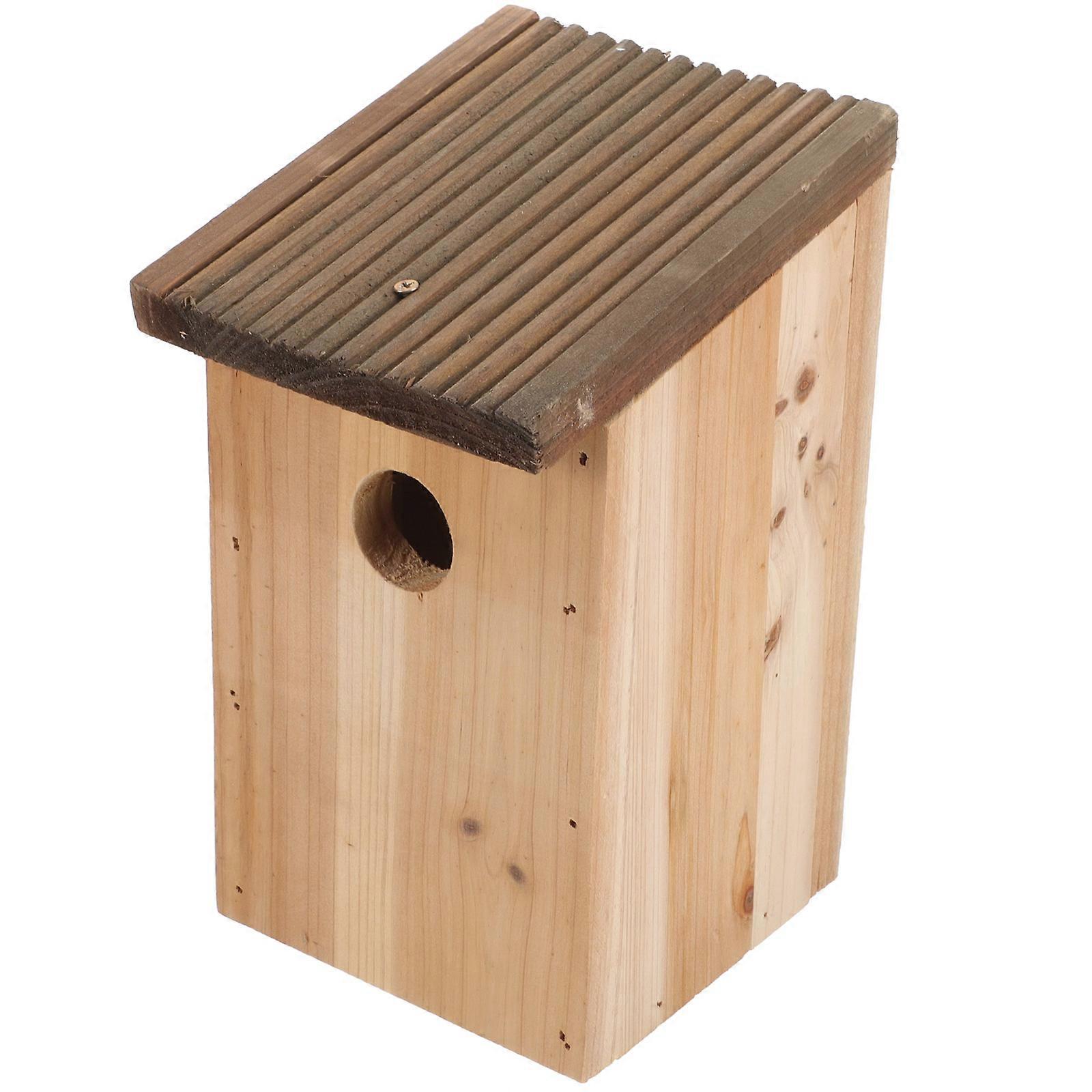 Nesting Boxes for Birds Wooden Bird House Multi 22x14.5cm Garden Shelter 1Set