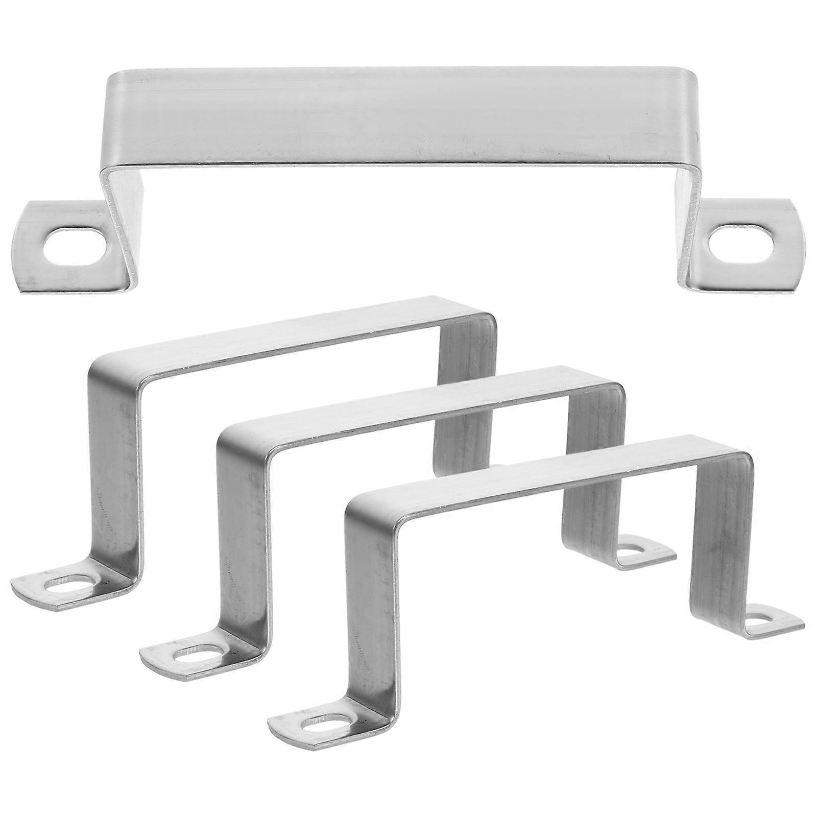 U Shaped Clamp Square Tube Clamp U Bracket For Balcony Railings Outdoor Use 3.94x1.97 Inch 304 Stainless Steel Clamping 4Pcs