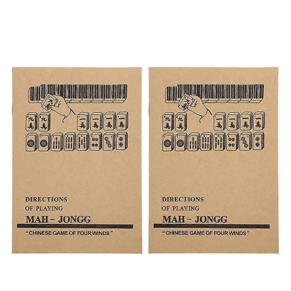 Mahjong Guide Mahjong Rules Manual Book Learning Guide For Mahjong Enthusiasts 14.00X9.50X0.20CM 2Pack
