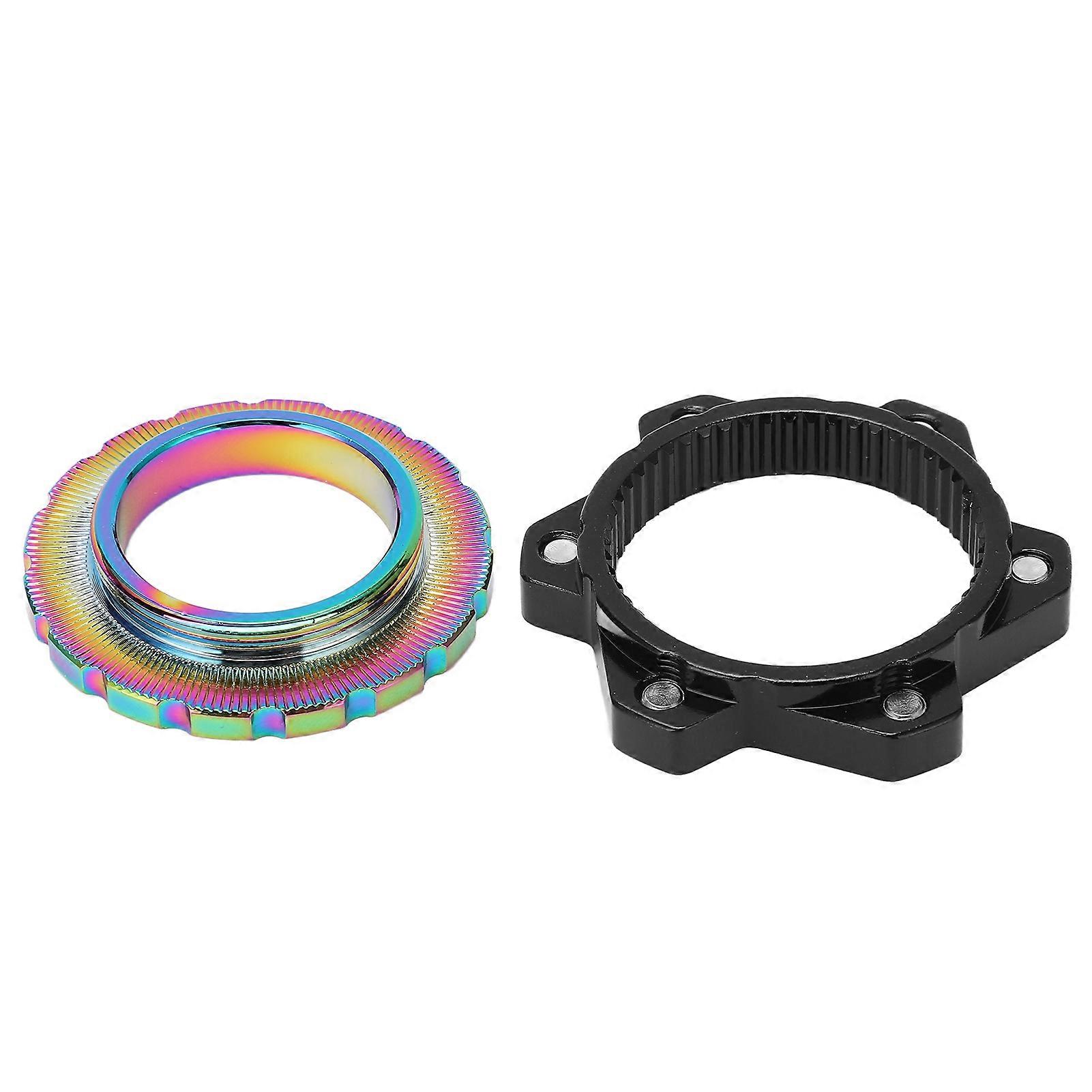 MEIJUN Centerlock to 6 Bolt Mount Adapter Locking Ring Aluminum Alloy Axle Hub Adapter for Thru Axle Hub, Multi-Color