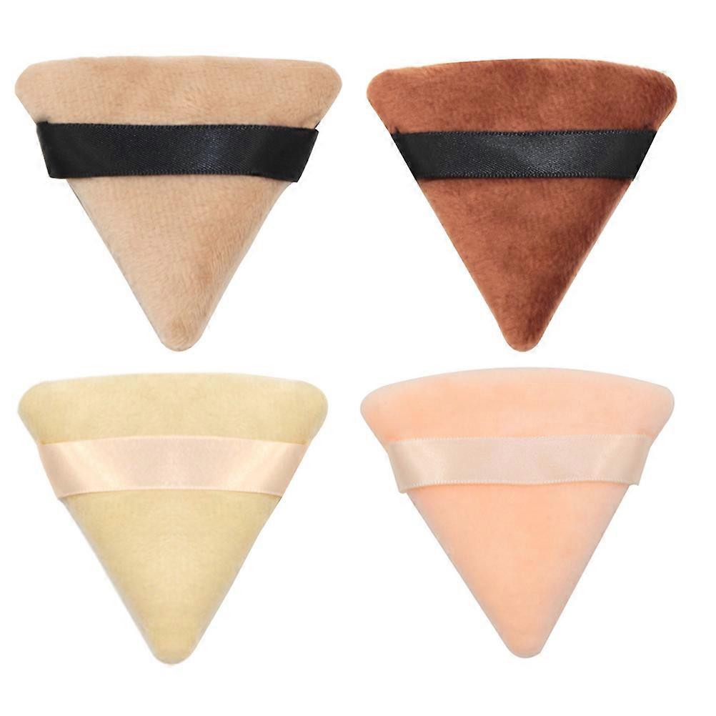 Triangle Cotton Makeup Puff Washable and Reusable for Makeup Enthusiasts 4Pcs