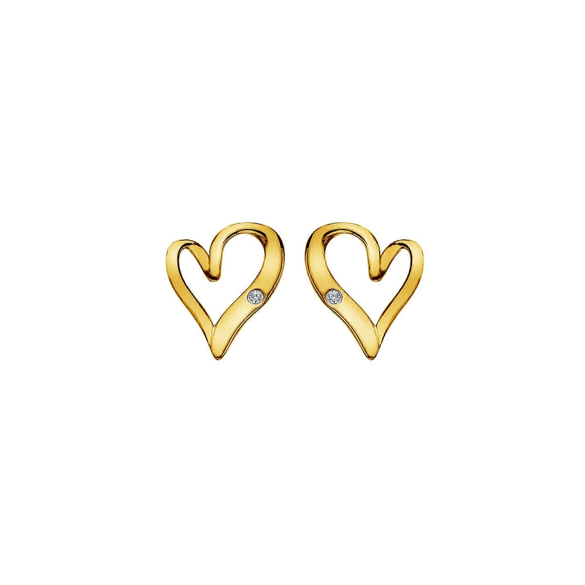 HD X GE Delicate Pointed Twist Heart Earrings DE848