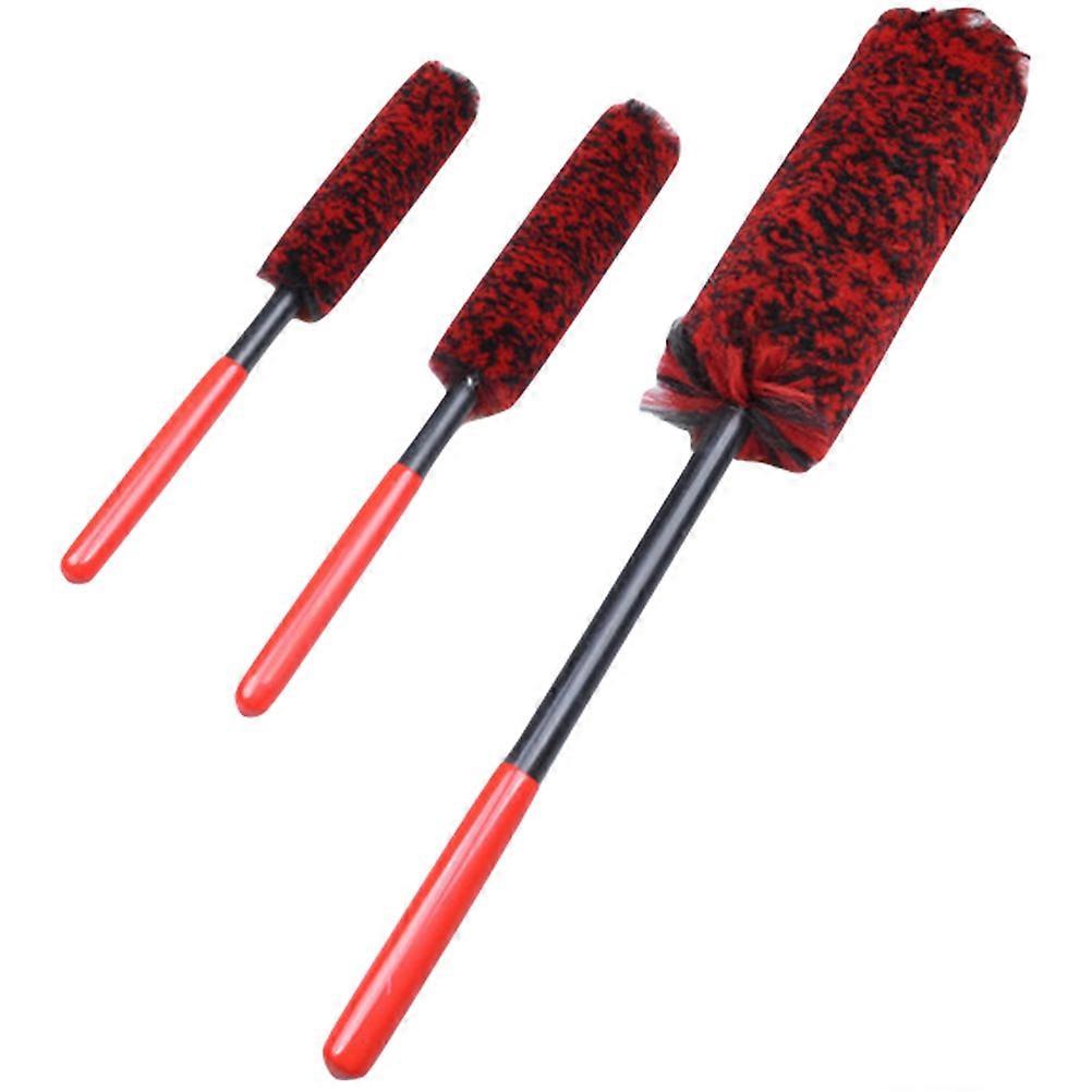Here's a polished and professional product description based on your input:
**3 Piece Tire Cleaning Brush Set – Ergonomic Wheel & Tire Shine