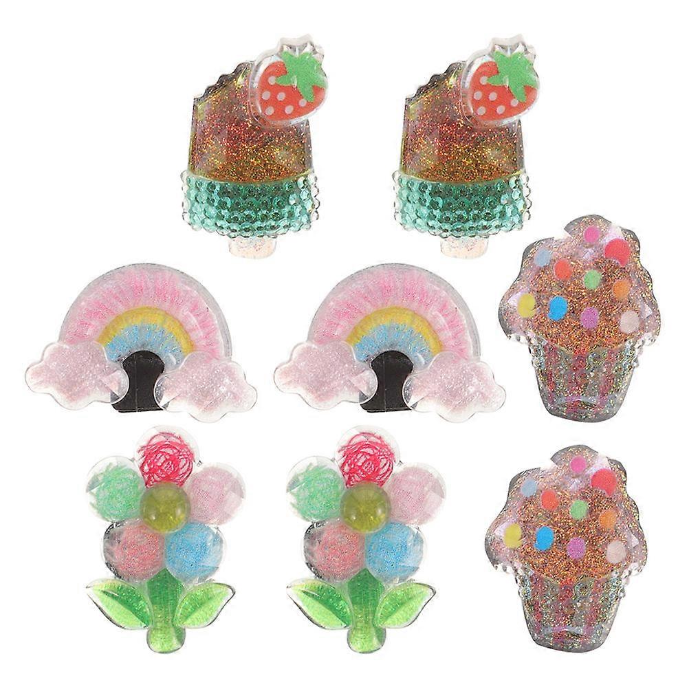 Clip On Shoe Embellishments Shoe Lace Charm Shoe Accessories For Shoes Party Wear Multi Color 2.80X2.50X2.00CM Decorative 8Pcs