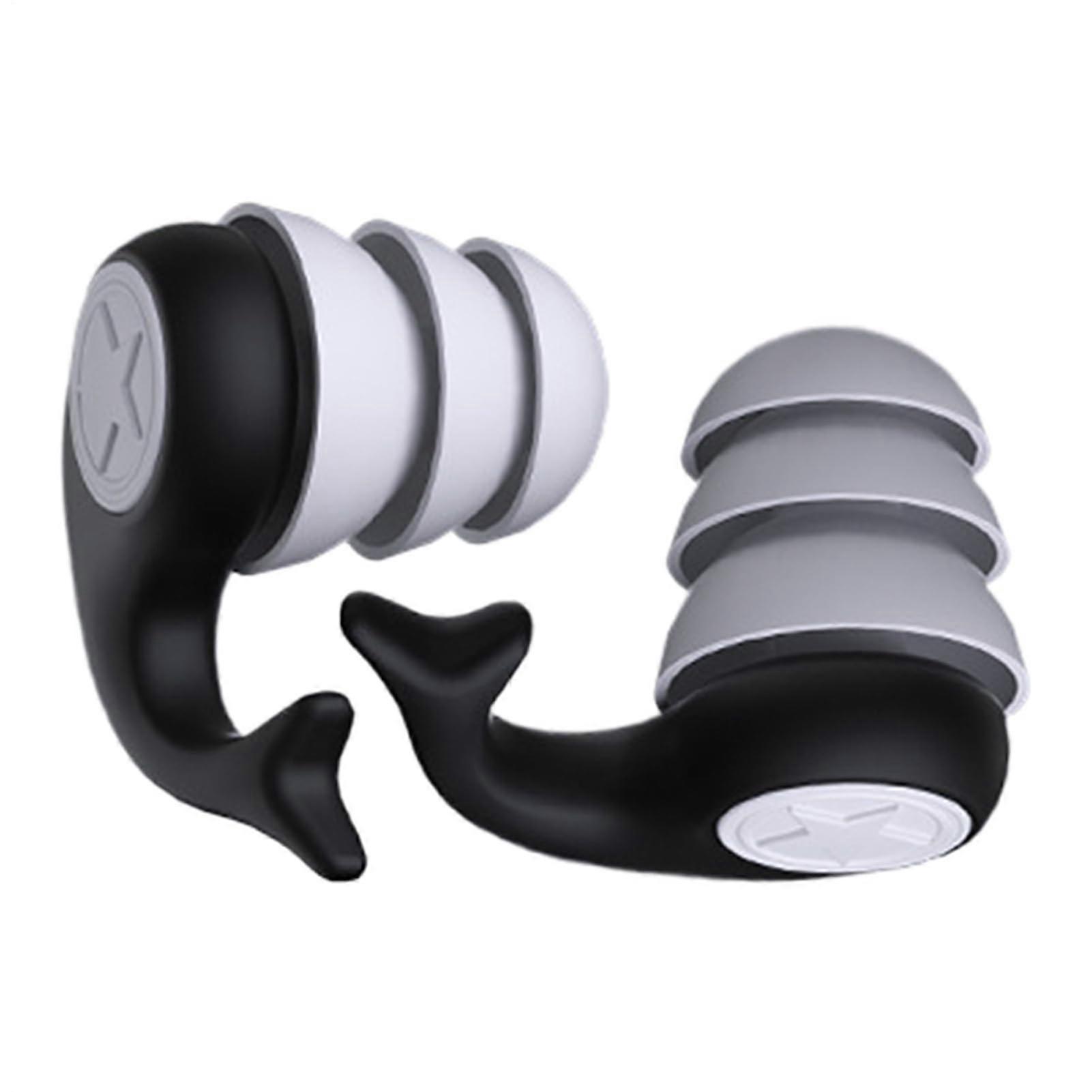 Earplugs 2.2 cm noisereducing soft silicone for noise isolation, swimming, sleeping, traveling black/white