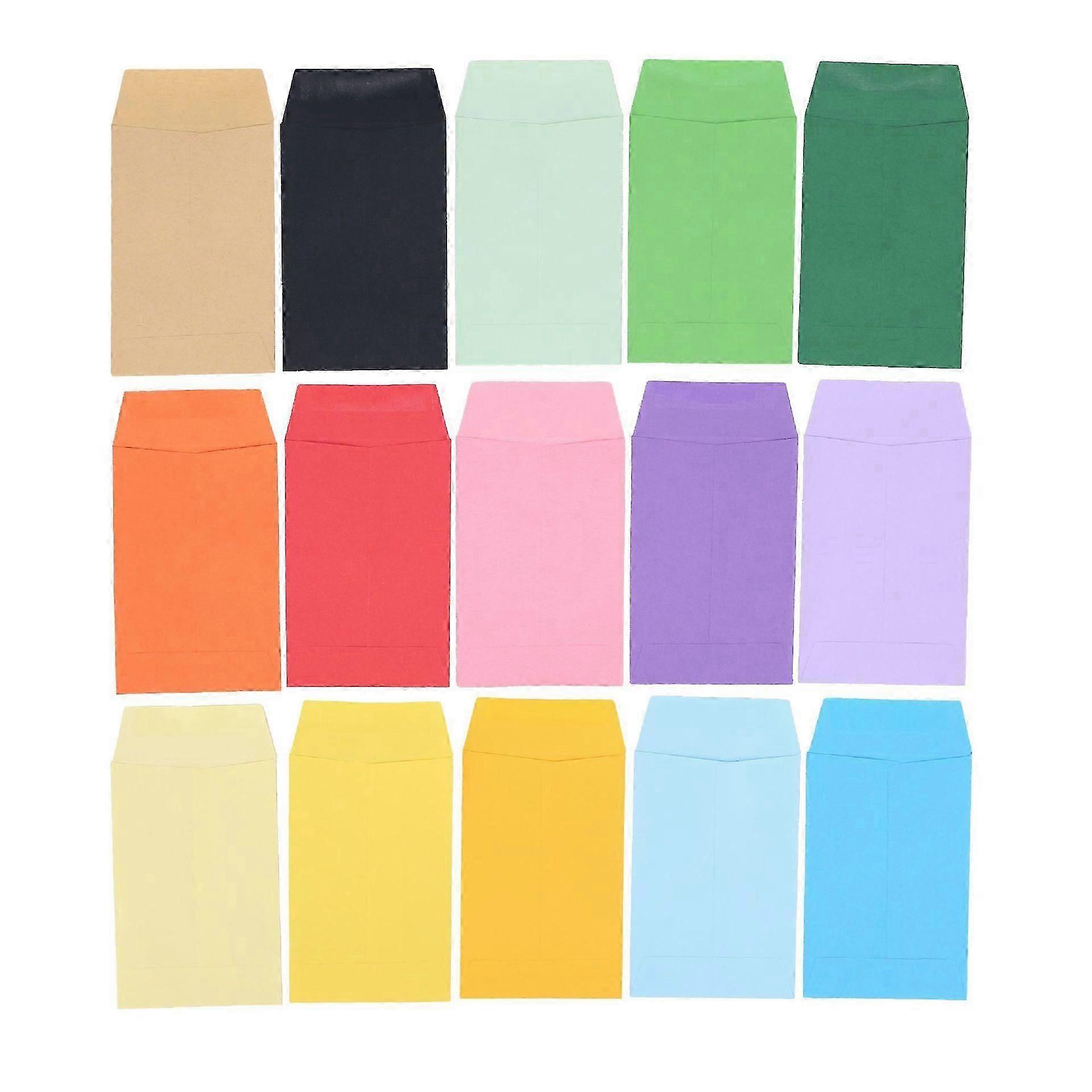 50Pcs Small Blank Envelopes Colored Empty Envelopes Cards Packing Envelopes Cash Storage Envelopes