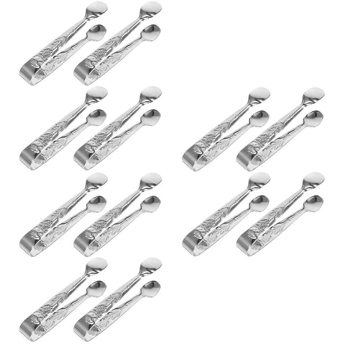 Packung mit 12 Mini Süßigkeitenhaltern Eiswürfelzange Küchenzange Camping Grill Pinzette