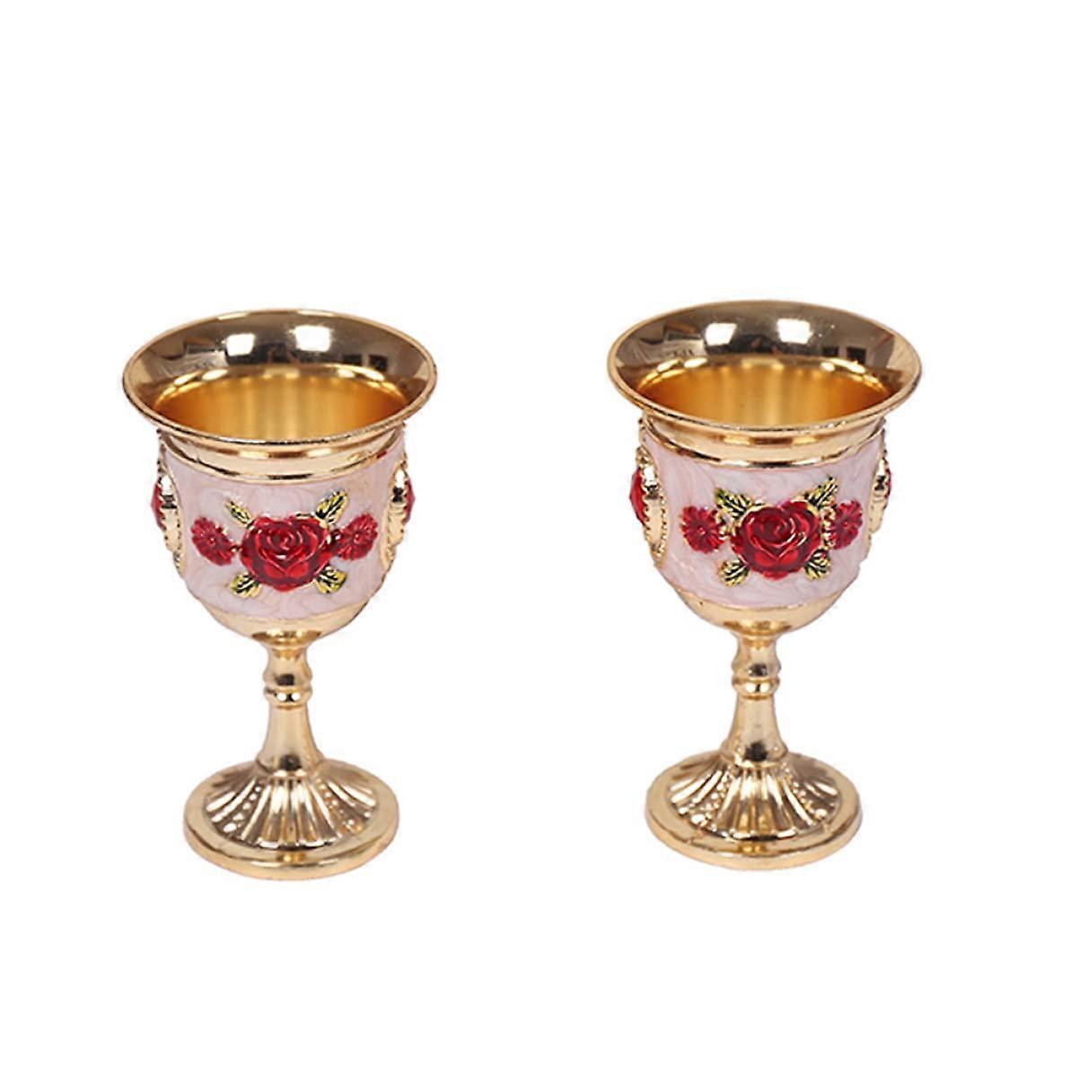 Alloy Martini Goblets For Restaurant And Weddings Champagne Stemware Unbreakable Golden Goblets 3 Sizes