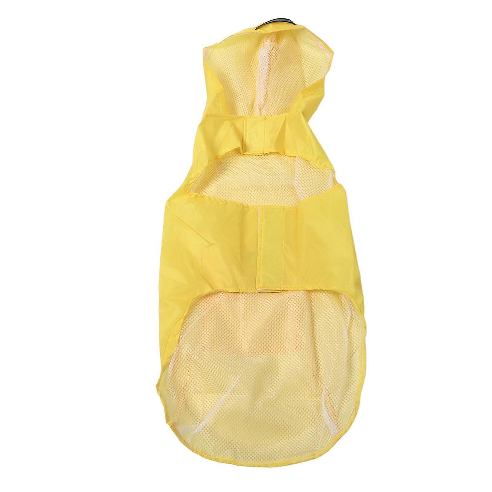Reflective Dog Raincoat Waterproof Windproof Dog Hooded Raincoat Pet Rain Jacket for Outdoor Travel Camping Hiking Yellow 4XL