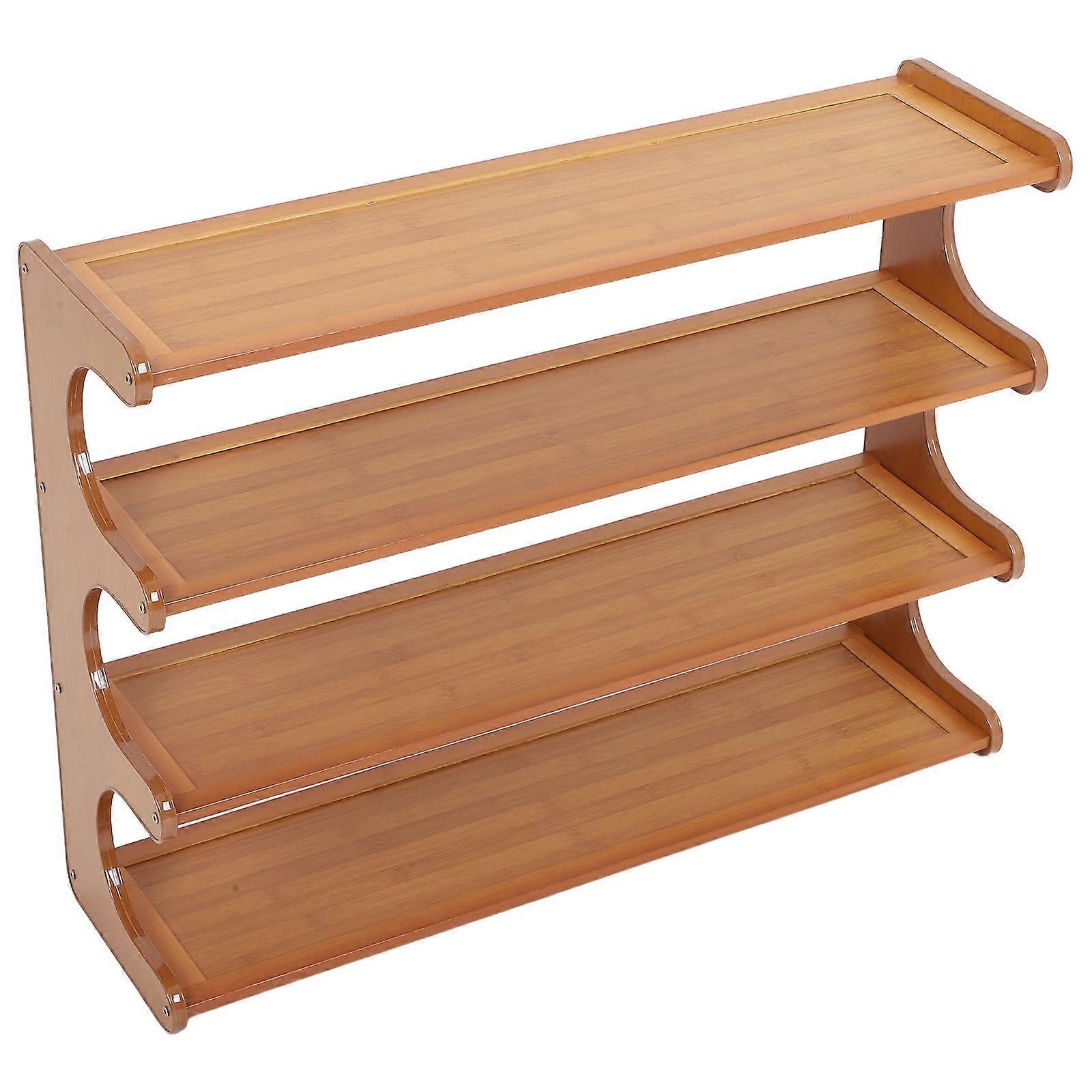 Shoe Rack Organizer Bamboo For Entryway Bedroom Bathroom Multi Layer Storage 1Set
