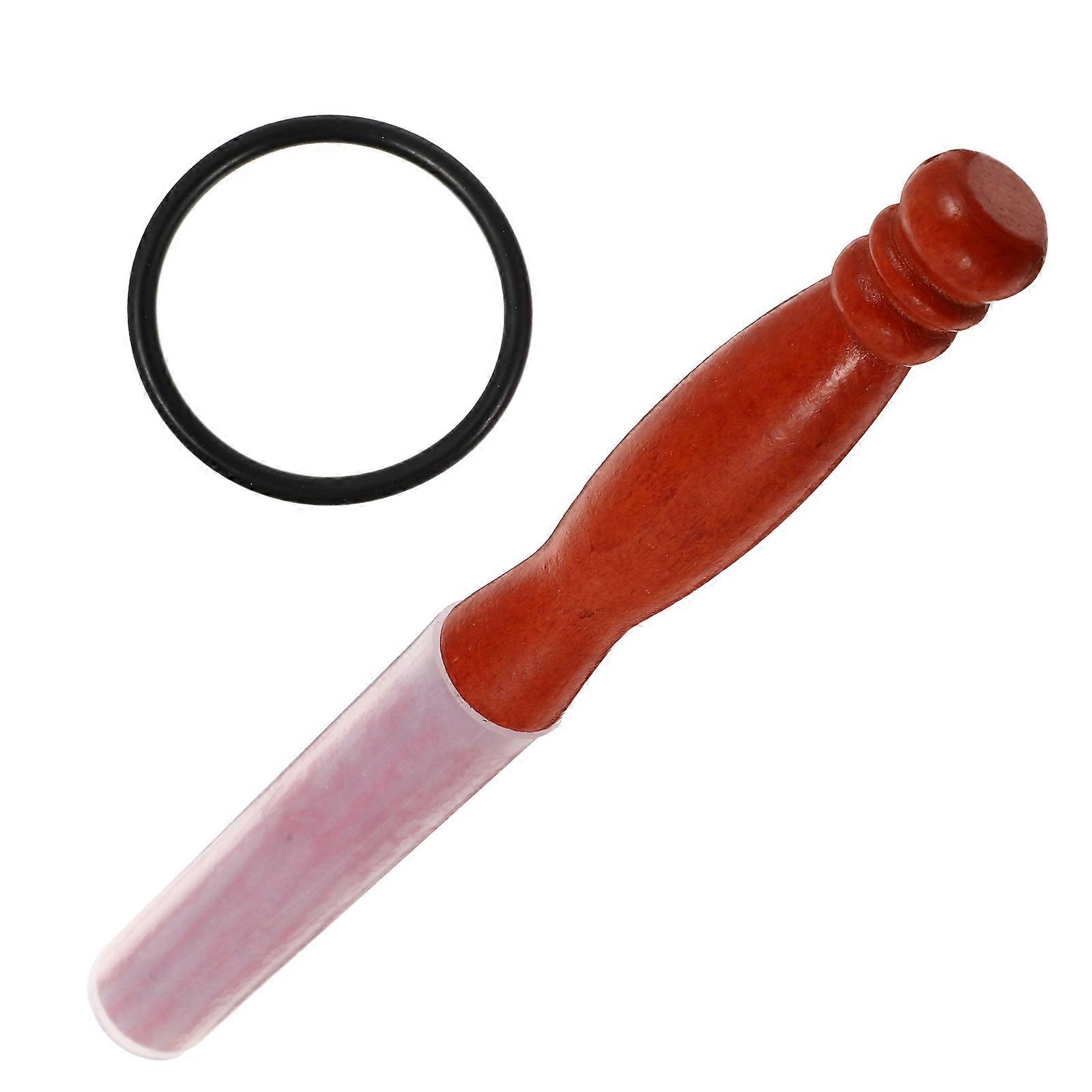 Percussion Sticks Musical Instruments Sound Therapy Crystal Bowl Rapping Stick Brown 23x2.6x2.6cm Plastic Round Handle 1Set