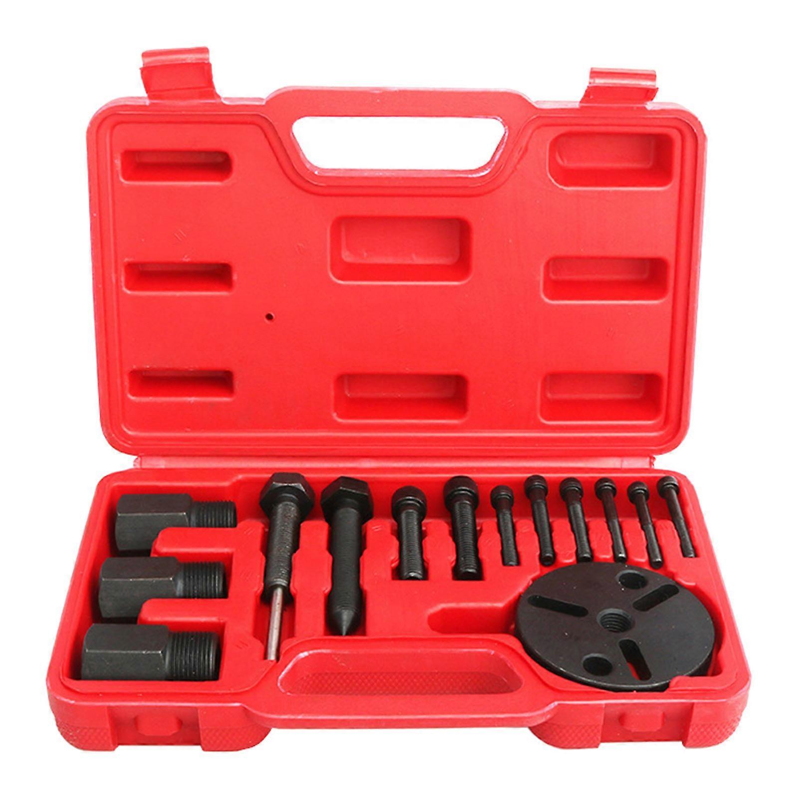 Auto AC Compressor Service Tool Accuracy Clutch Removal Kit Corrosion Resistant Alloy Steel with Portable Carrying Case Multicolor