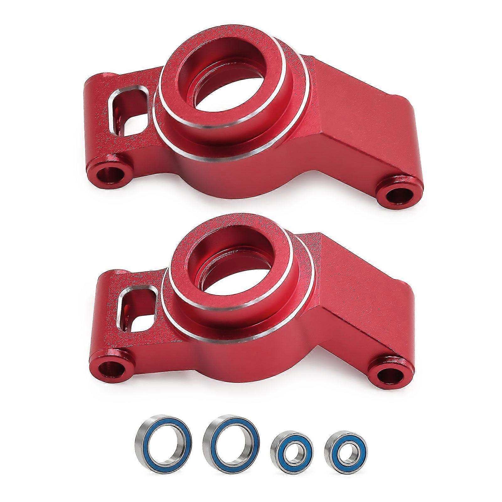 Model Car Rear Steering Knuckles Set Alloy for Remote Control Car Steering Knuckles Stay Remote Control Car 1/10  Red