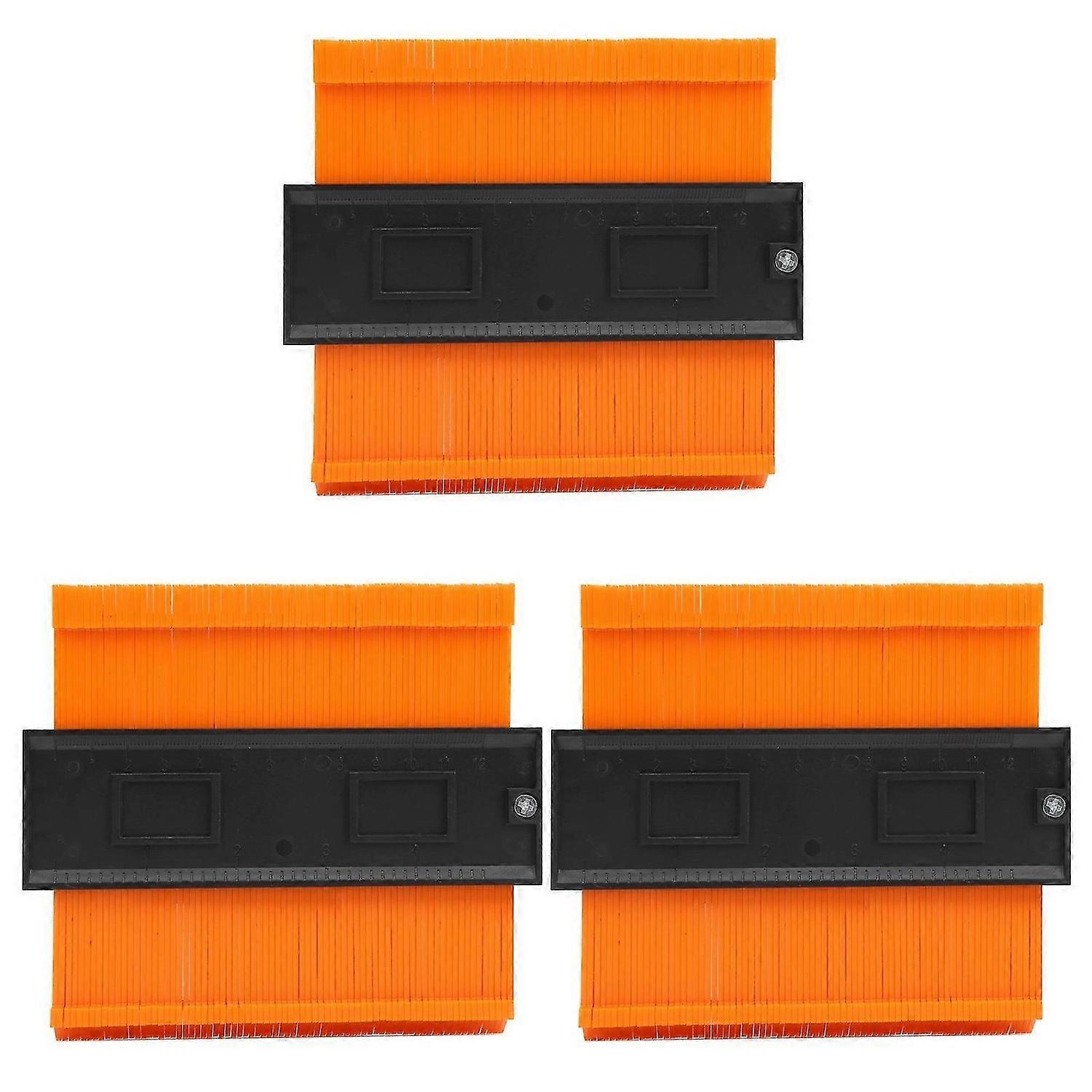 3Pcs Copy Shape Measuring Ruler Gauge Contour Multifunctional Hand Operated Tool