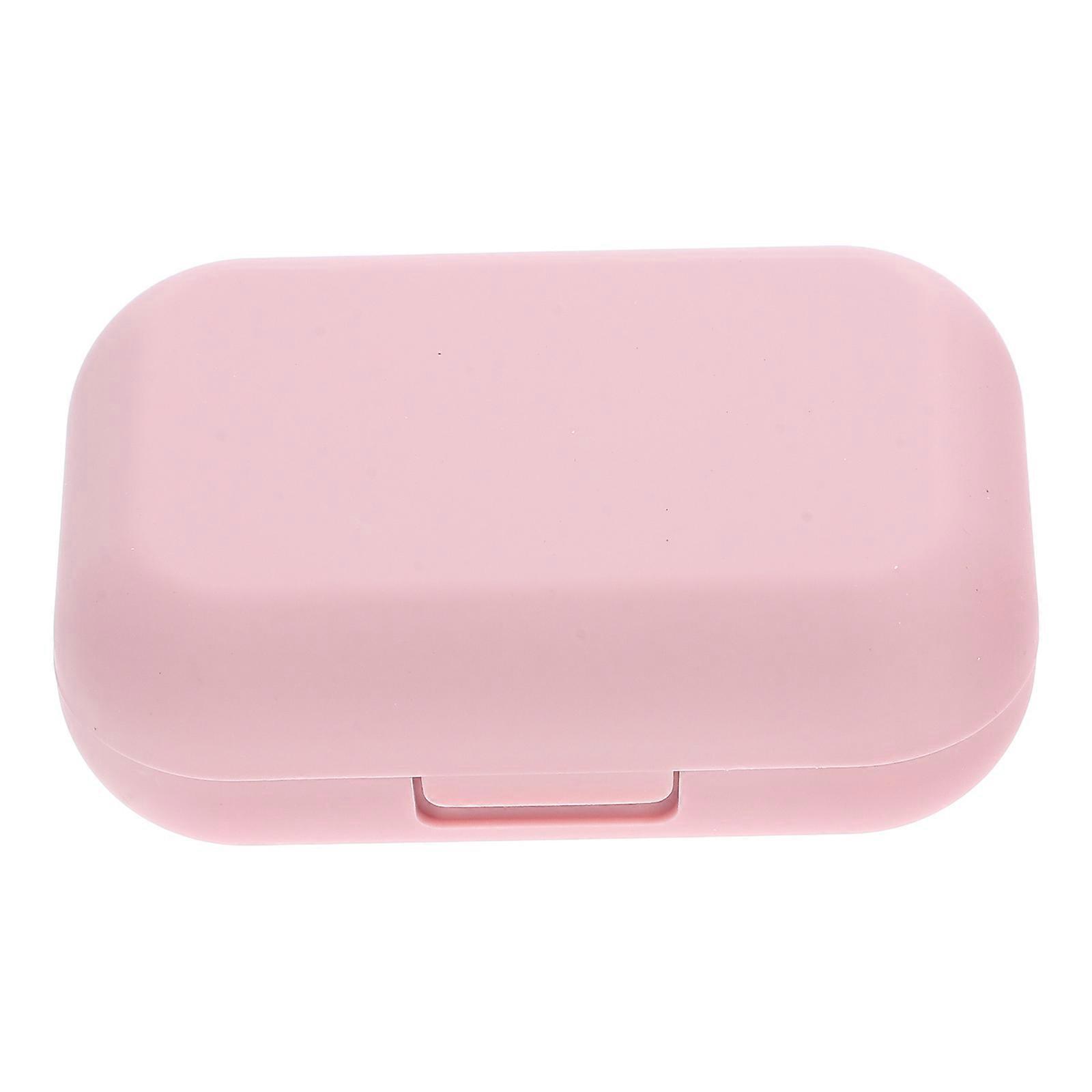 Travel Glasses Case with Mirror Simple Design Portable Contacts Case Kit for Users 6.50X4.50X2.50CM 1Set
