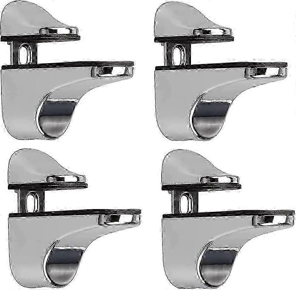 Adjustable Glass Shelf Bracket, 4 Pcs Glass Shelf Bracket, Wall Mounted Glass Clamp, Glass Shelf Bracket, for Glass Shelf hwy