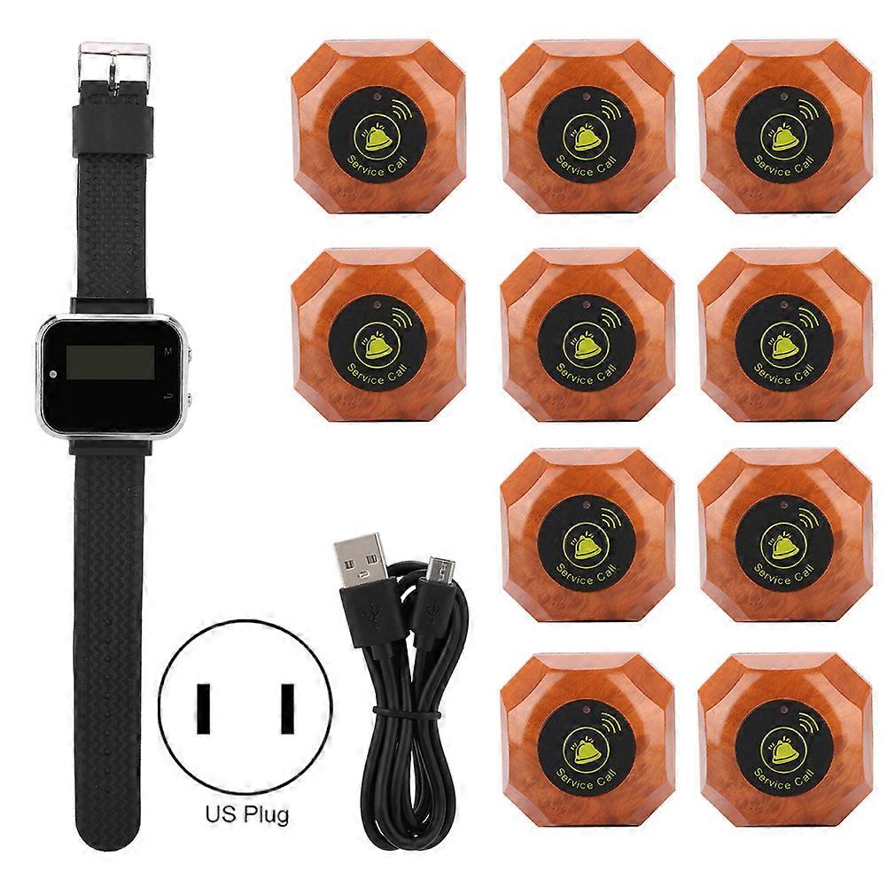 CTW05+CTT20 Wireless Pager System Charging Watch Mobile Receiving Host 10PCS Pagers