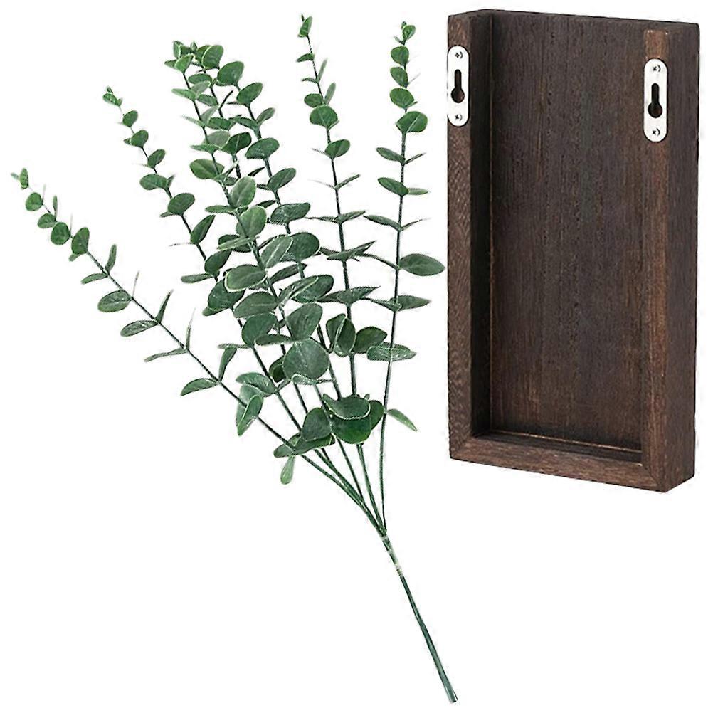 Artificial Planter Hanging Pot for Spring Decoration Rectangular Shape 1Set