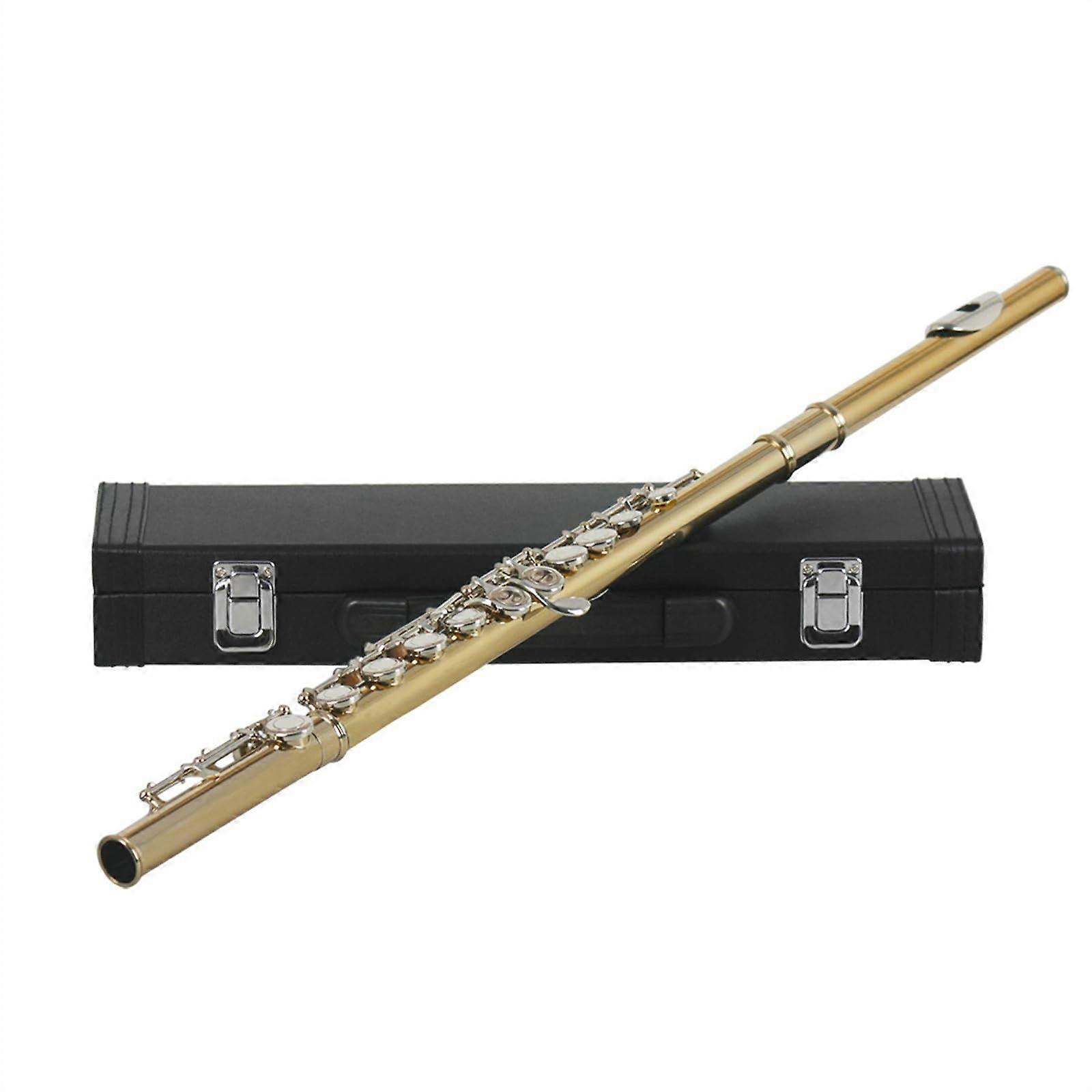 C key 16hole flute made of brass, professional standard flute instrument for adults and beginners