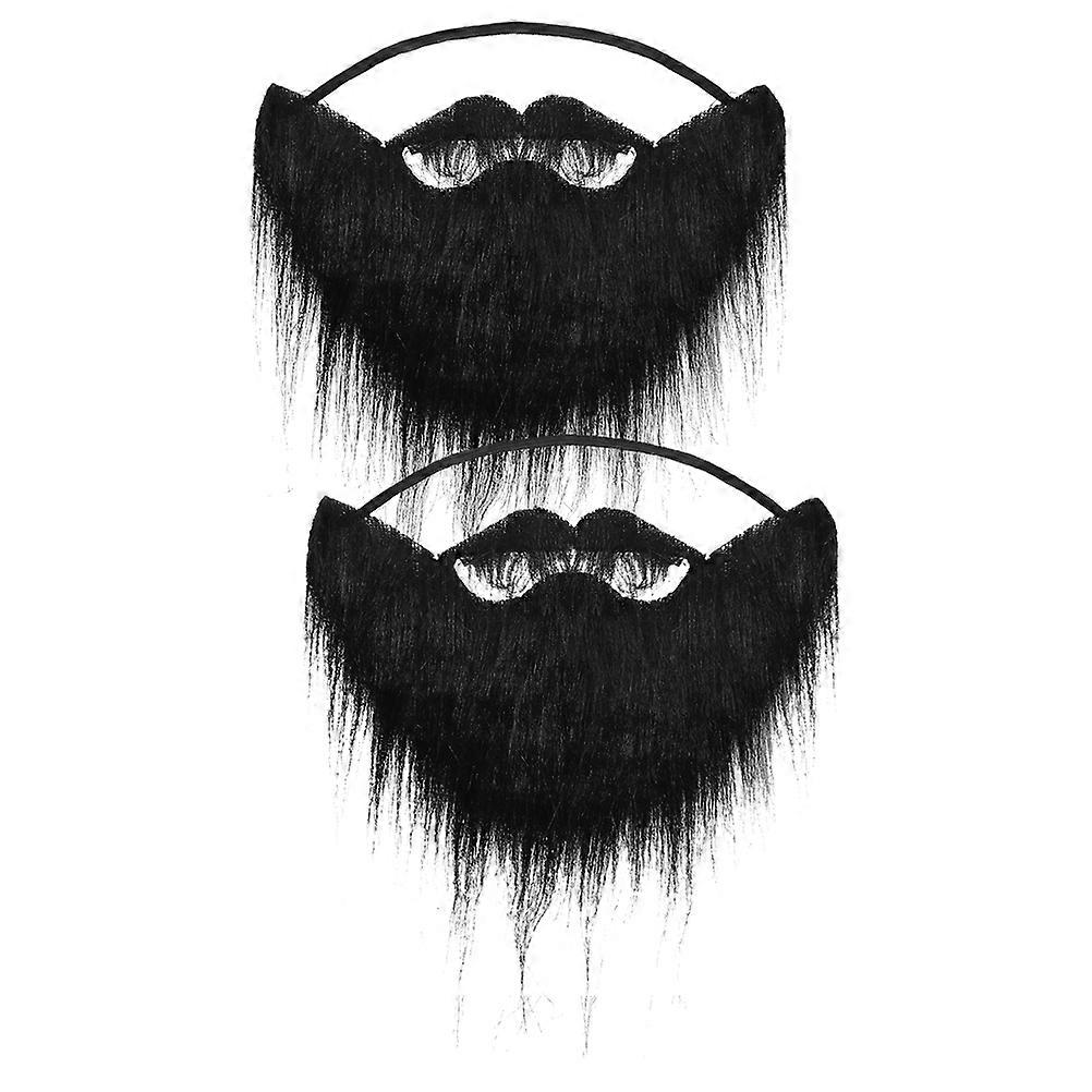 Beard Realistic Faux For Men Steampunk Comfortable To Wear Easy Installation 20.00X15.00X0.50cm 2Pcs